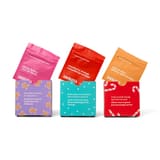 Tre små DAVIDsTEA-kalenderæsker med teposer