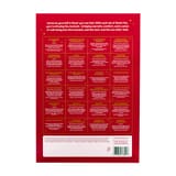 Parte posterior de la caja del calendario de Adviento de té Stash 2026 con descripciones de los tés