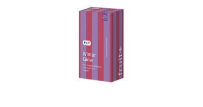 Boîte de thé Paper & Tea Winter Glow à rayures violettes