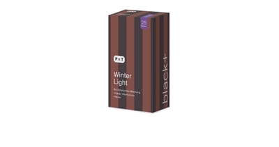 Boîte de thé Paper & Tea Winter Light à rayures brunes