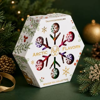 Sechseckige Nordqvist Arctic Flavors Winterteekollektionsbox