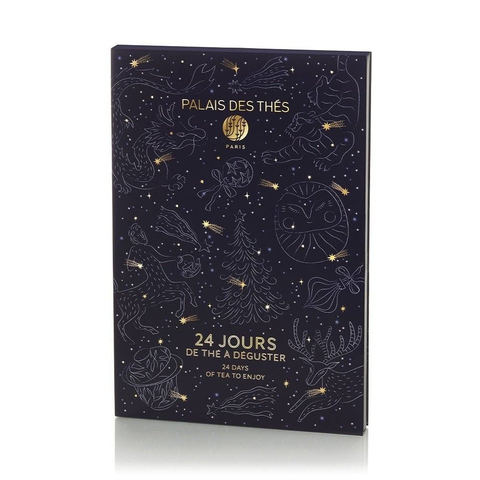 Calendario dell'Avvento Palais des Thés 24 jours 2026, scatola blu scuro chiusa